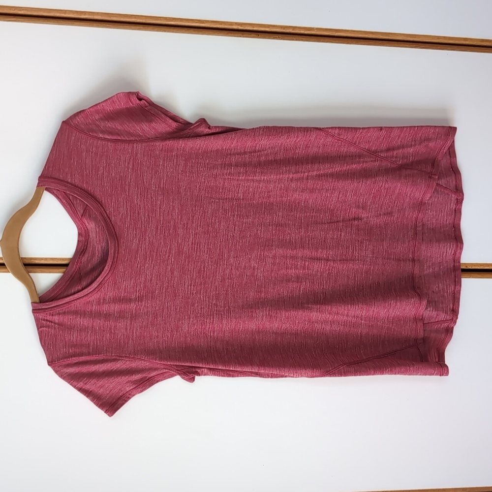 Lululemon Another Mile Short Sleeve 8 Heathered Violet Red